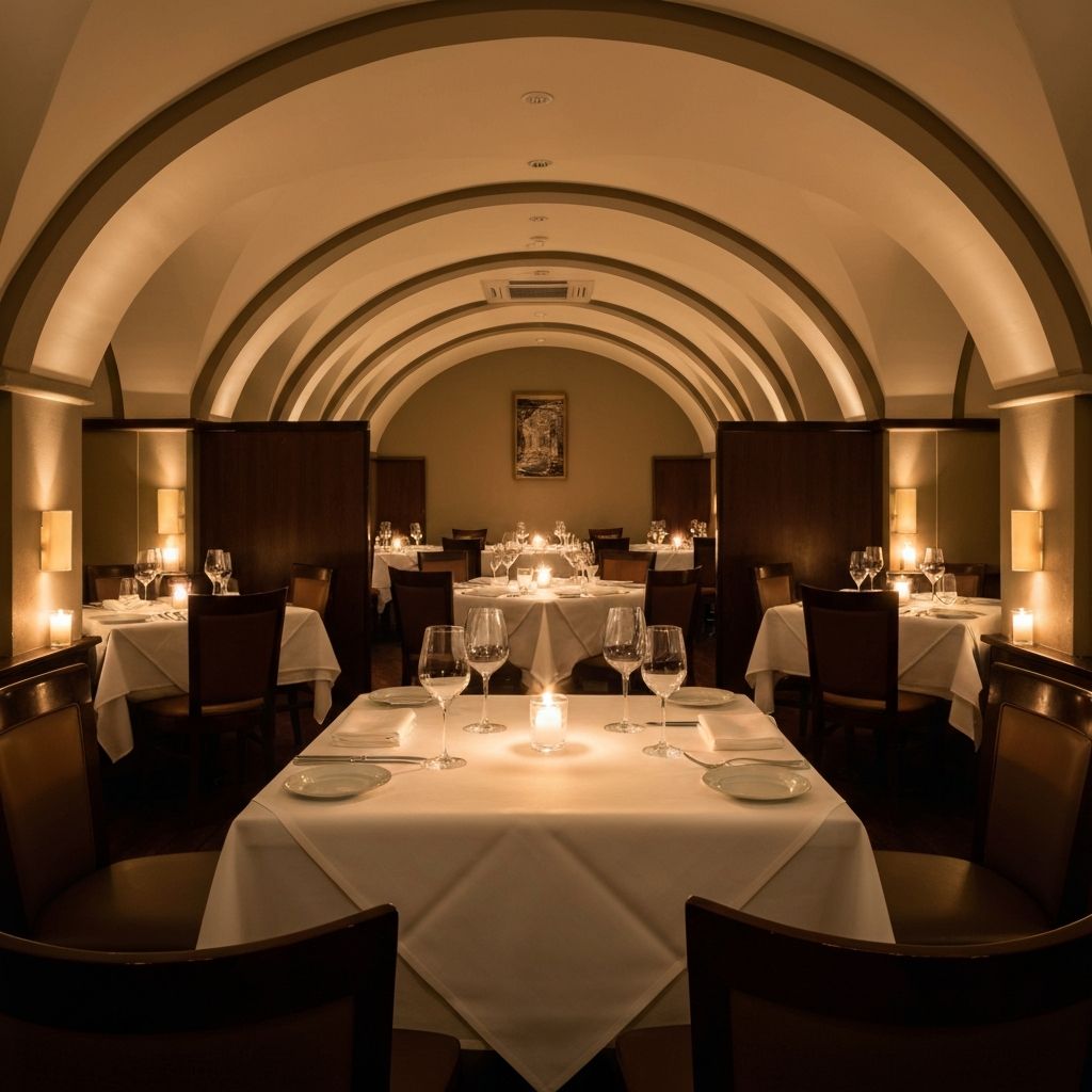 Scalinatella private dining room with elegant table settings and romantic candlelit ambiance