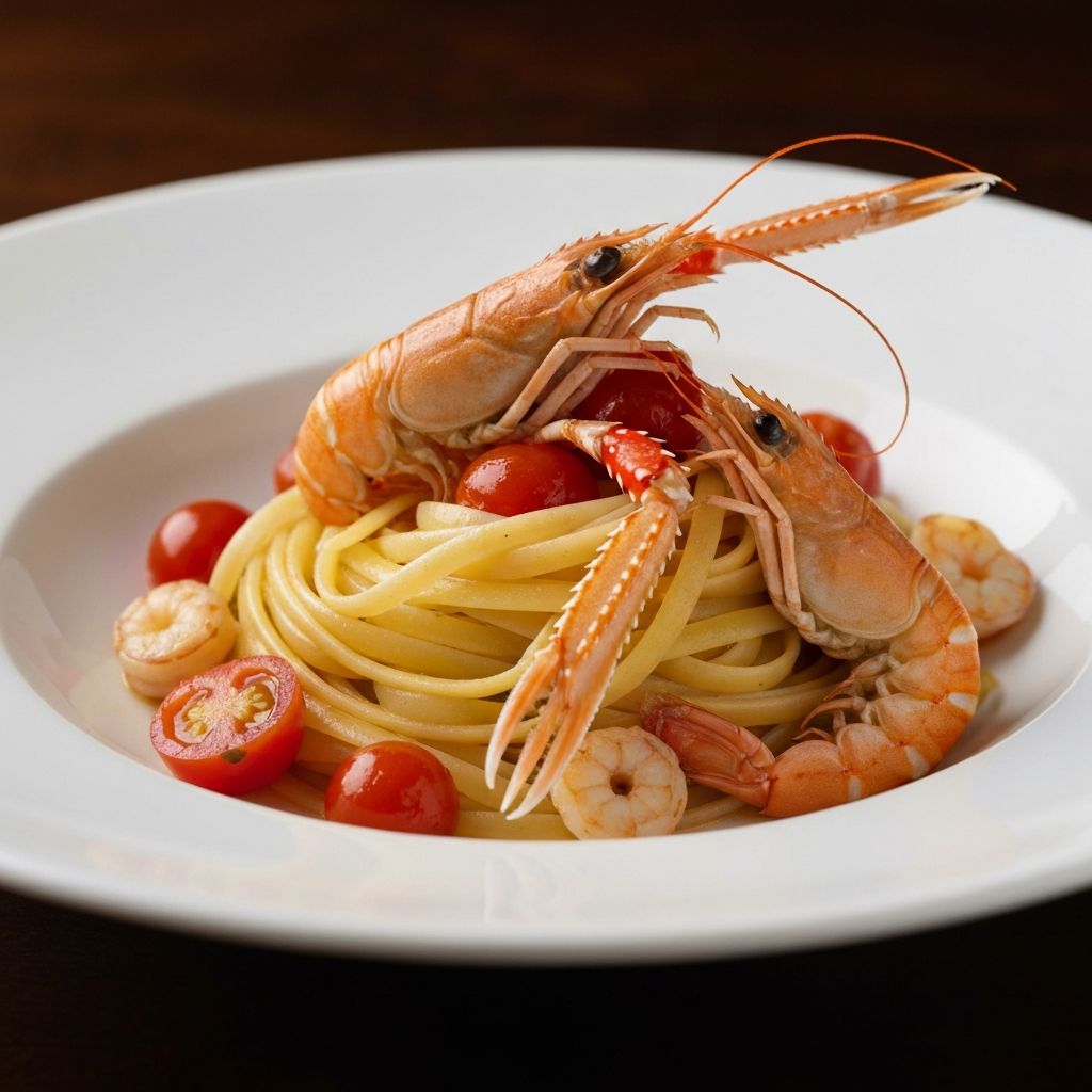 Handmade linguine with fresh seafood at Scalinatella NYC